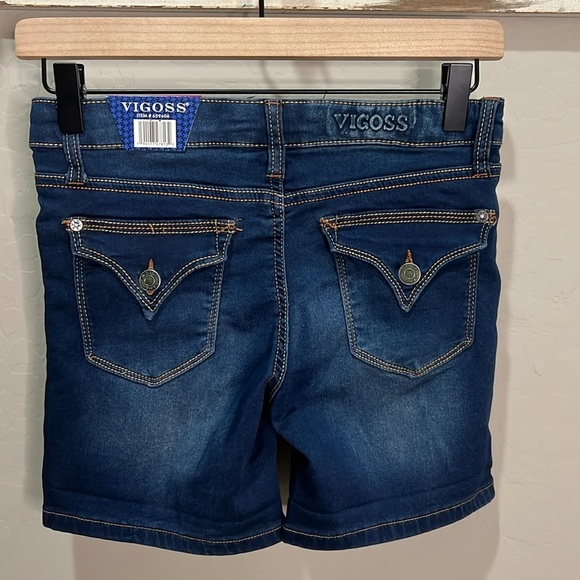 Vigoss Jean Shorts Girls Adjustable Waistband Stretchy Comfy Bermuda The Mid - Picture 5 of 12